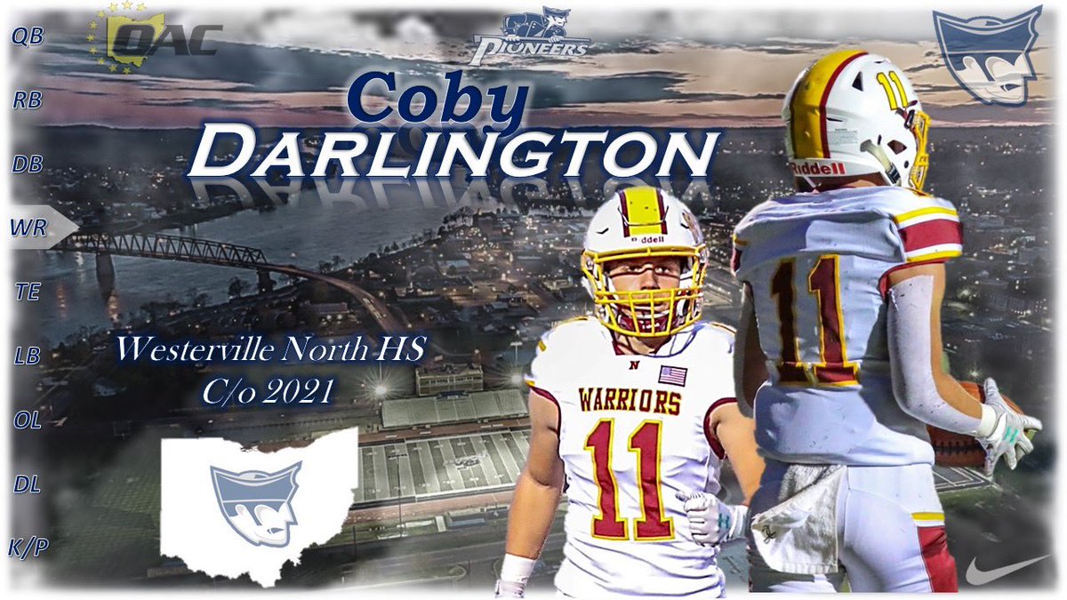 DarlingtonCoby's tweet photo. Very thankful to receive an offer from Marietta College! Thank you @CdRiggleman @Marietta_FB #PioNation https://t.co/z8BwViJ9HJ
