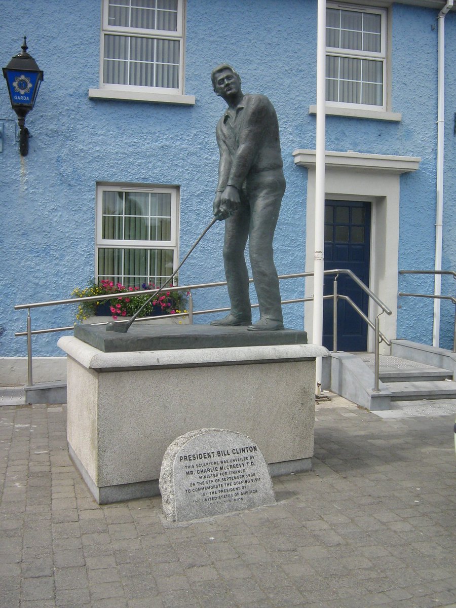 Bill Clinton Statue in Ballybunion, Ireland.