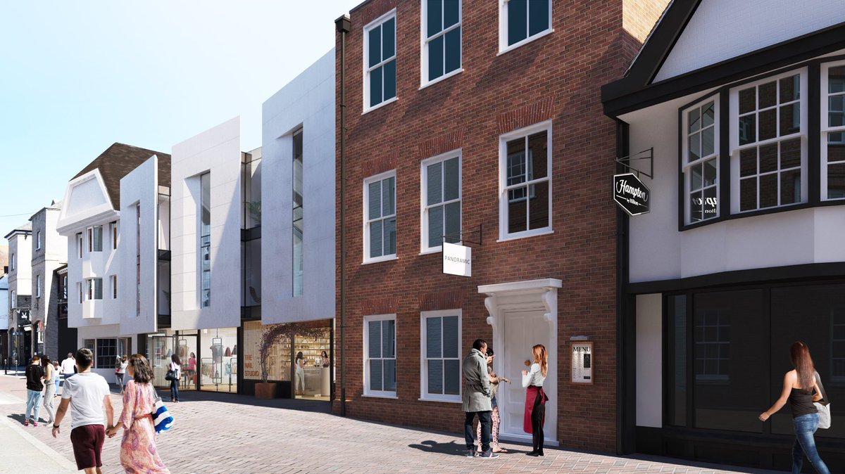 New CGI’s of the ground floor units, restaurant entrance and street view of the #hotel