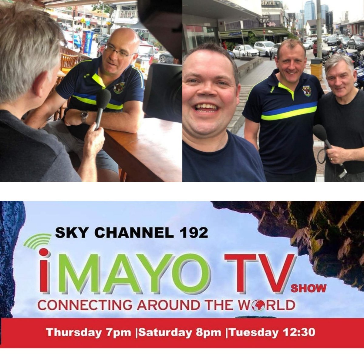 Tomorrow night's IMayo TV Show programme features Pat Gorham from Belmullet who set up the South East Asia GAA games and JP English from Achill island. 
#mayogaabanter #gaa #asiangaa