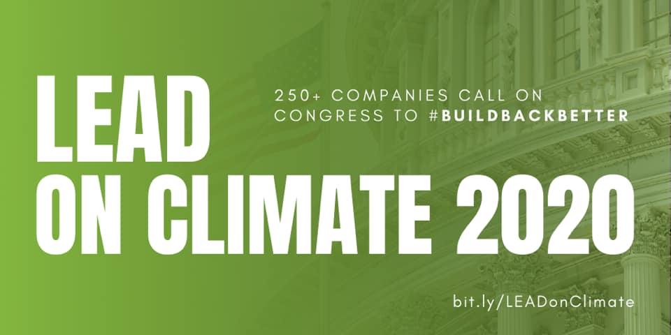 BoulderOrganic's tweet photo. Climate action is a win-win for the planet and for business. We're calling on Congress to:

➡️ Invest in resilient infrastructure
➡️ Accelerate the transition to a net-zero economy
➡️ Implement a market-based price on carbon

#LEADonClimate2020 #BuildBackBetter https://t.co/ZTvnj0MjQu