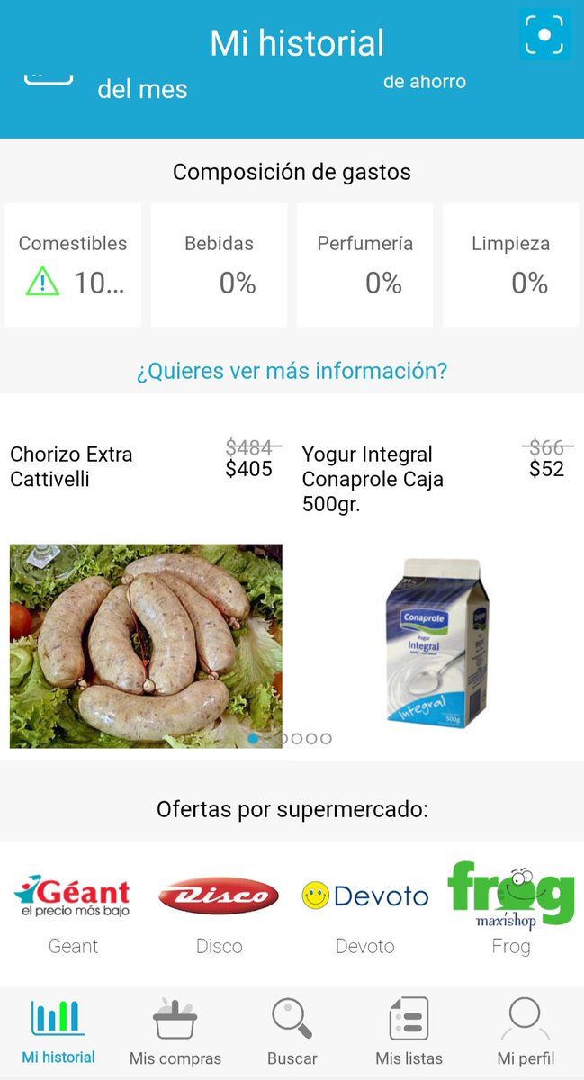 PreciosUY's tweet photo. ¿Cómo controlar los precios con PUY? Tip 1: Cuando tengas tus primeras cargas verás en tu historial productos que compraste a precios poco convenientes. Descubre mejores opciones para futuras compras haciendo tap sobre cada producto. #AhorrasVosAhorramosTodos https://t.co/e1zvU9QUwB
