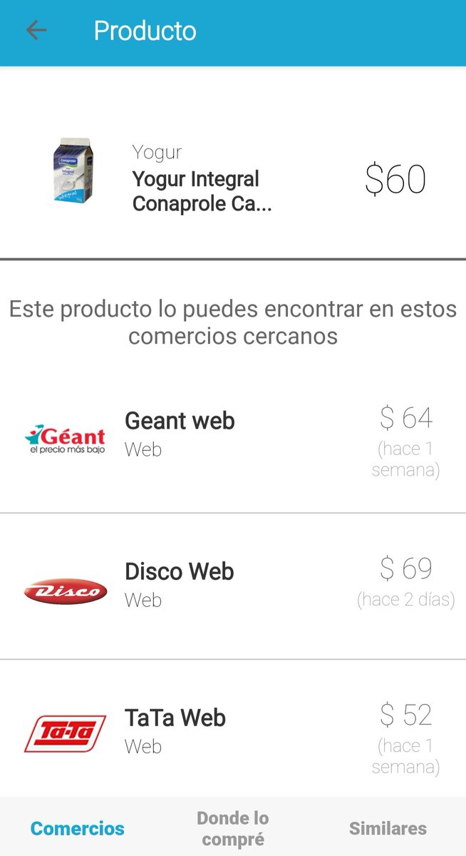 PreciosUY's tweet photo. ¿Cómo controlar los precios con PUY? Tip 1: Cuando tengas tus primeras cargas verás en tu historial productos que compraste a precios poco convenientes. Descubre mejores opciones para futuras compras haciendo tap sobre cada producto. #AhorrasVosAhorramosTodos https://t.co/e1zvU9QUwB