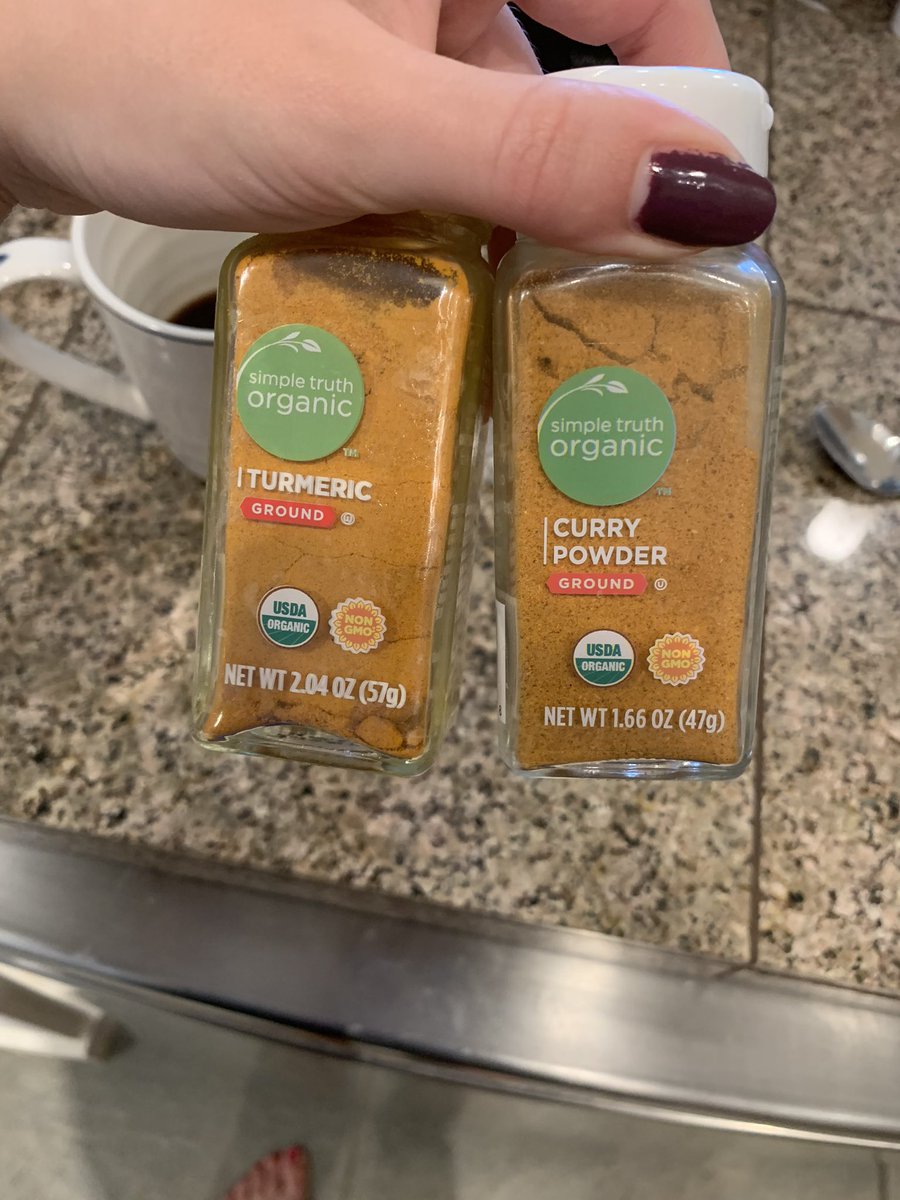 AlexBritton77's tweet photo. I’ve been putting turmeric in my coffee foam for a while now. The other day I bought curry powder. Recently, I sprinkled the wrong one in my coffee and drank the WHOLE THING before realizing https://t.co/IR4cC9nuGj