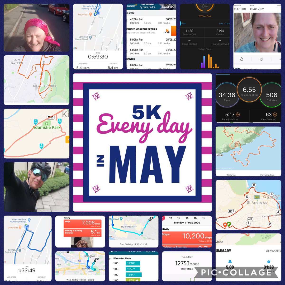 MAVscotland's tweet photo. Hereโs just a bit of whatโs been going on for #5keverydayinMay for our @NavigatorsScot Running on Empty fund. Thanks to everyone for joining in even though we know his busy you all are - and for donating! Still time to join in
https://t.co/dlJVP64vsn https://t.co/Bt7UNzmwY9