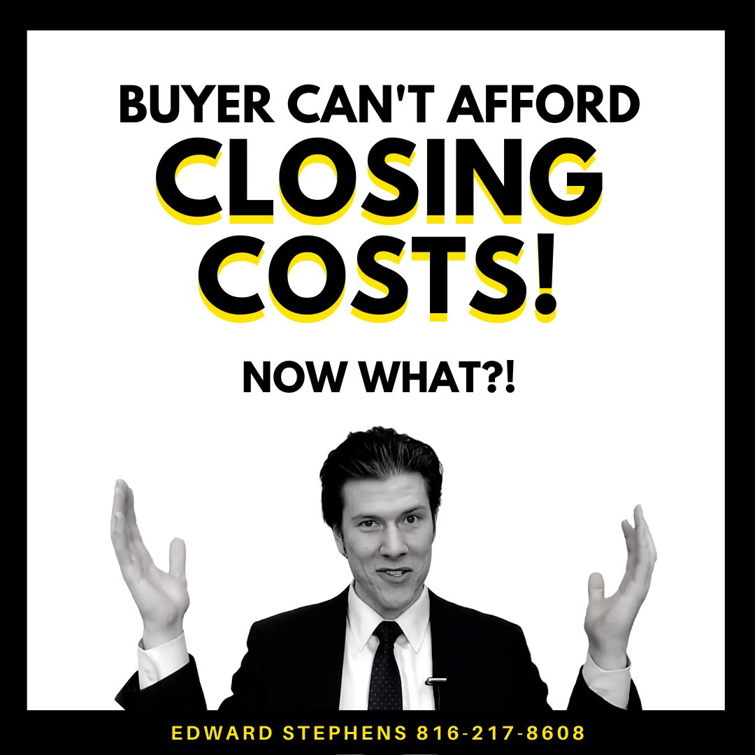 EdwardSellsKC's tweet photo. Selling your home and your buyer has a problem affording his closing costs? Now it's YOUR problem too. Do this: Agree to close on the last business day of the month. It will shrink the his pre-paid interest charges & thus his closing costs
#EdwardStephens #Realtor https://t.co/tNFlUnwLd4