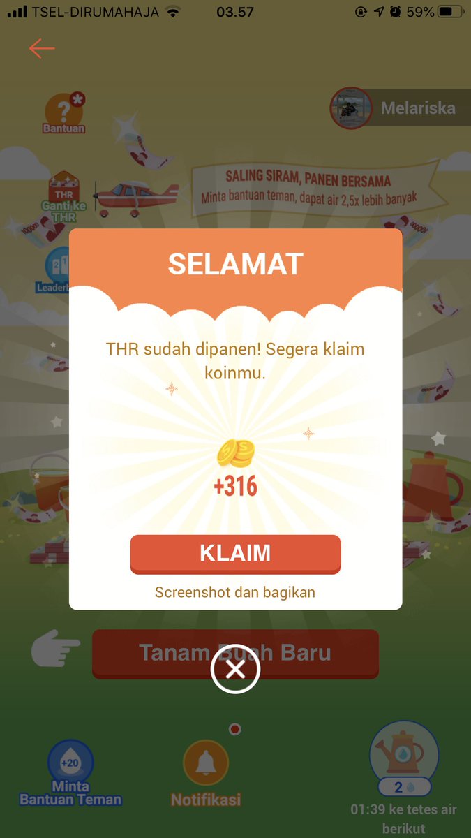 Melariska95's tweet photo. Bismillah Tigasatuenam @ShopeeID #ShopeeTanamTHR10M #ShopeexsaveG https://t.co/c3NtcAAVn8