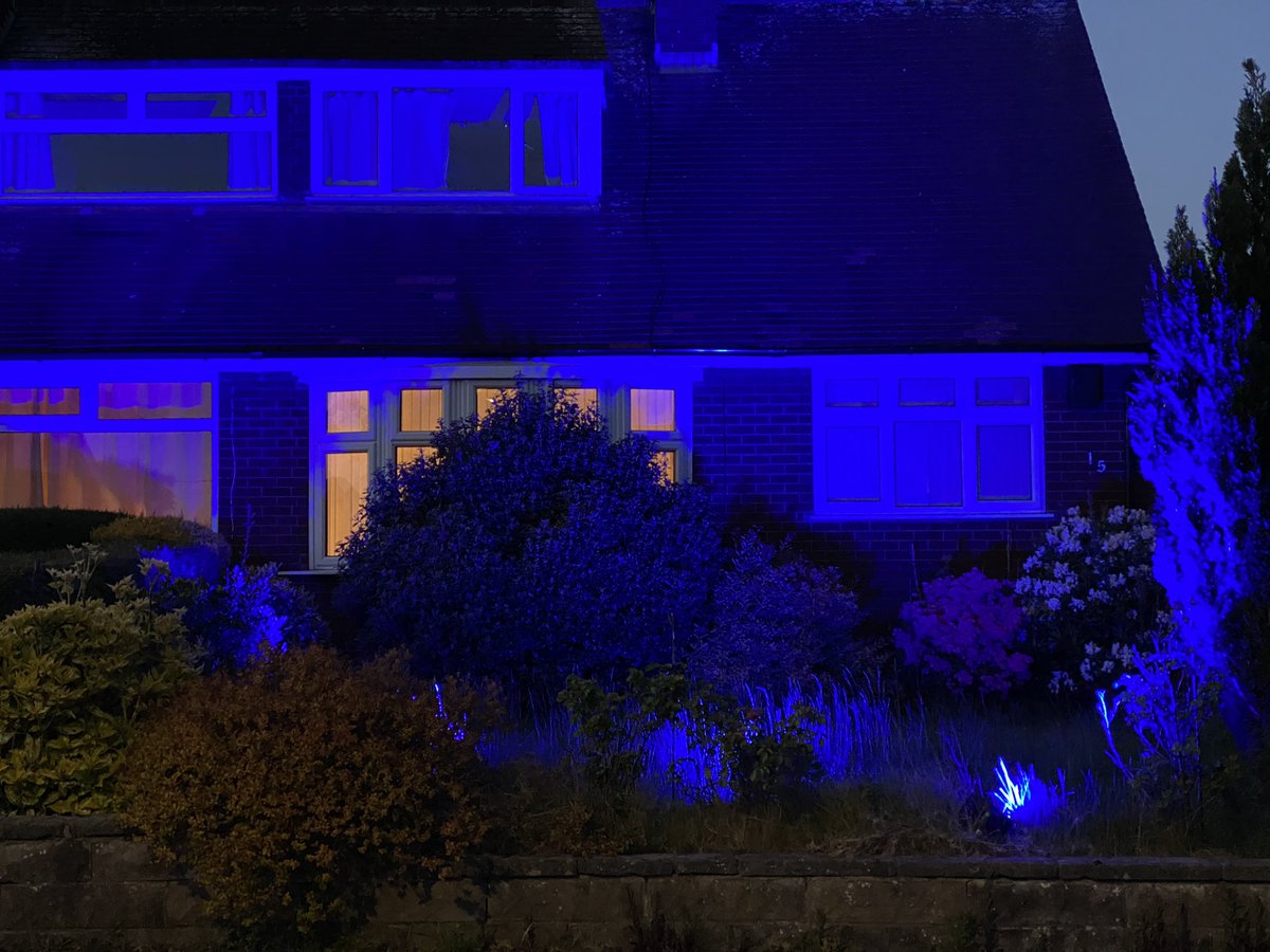 One of the neighbours wanted lights for tomorrow as well as music ... but as it’s not dark at 8pm I put them on tonight as well!