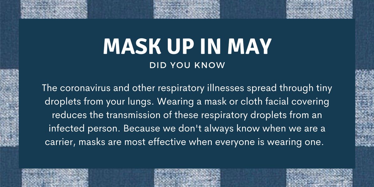 cityofnormanok's tweet photo. Help us slow the spread in Norman, #MaskUpInMay! https://t.co/WOFJzNRtUL