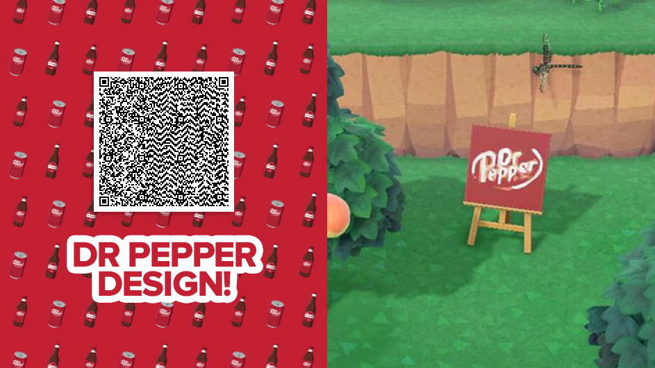 Scan this code via NookLink for a Dr Pepper design that can be used as wall art, a flag, and much more!