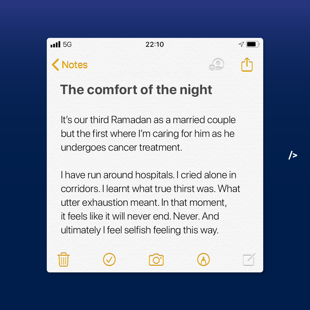 mytennights's tweet photo. A #NightNotes by someone in the MyTenNights family 💙 

"And made the night as clothing" [78:10]

#MyTenNights #Ramadan #ICaughtLaylatulQadr https://t.co/0gubUwIcyv