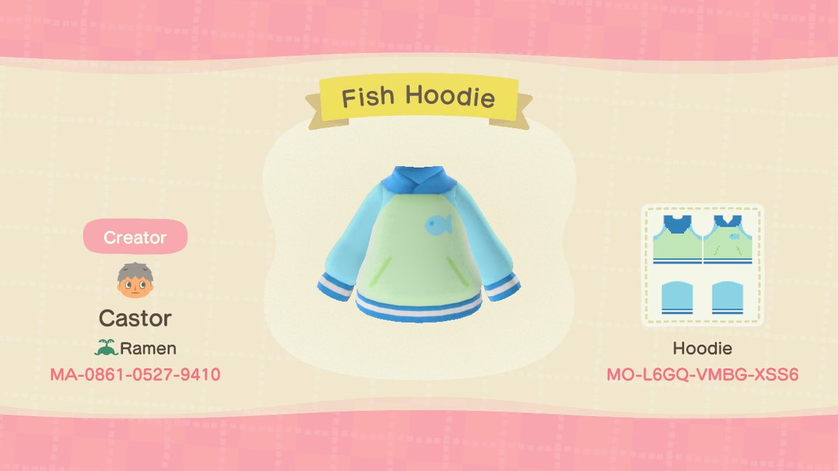 castorACNH's tweet image. idk if anyone else has done designs like these already, but i made a couple of cute pastel hoodies! #AnimalCrossing #ACNH #ACNHDesigns