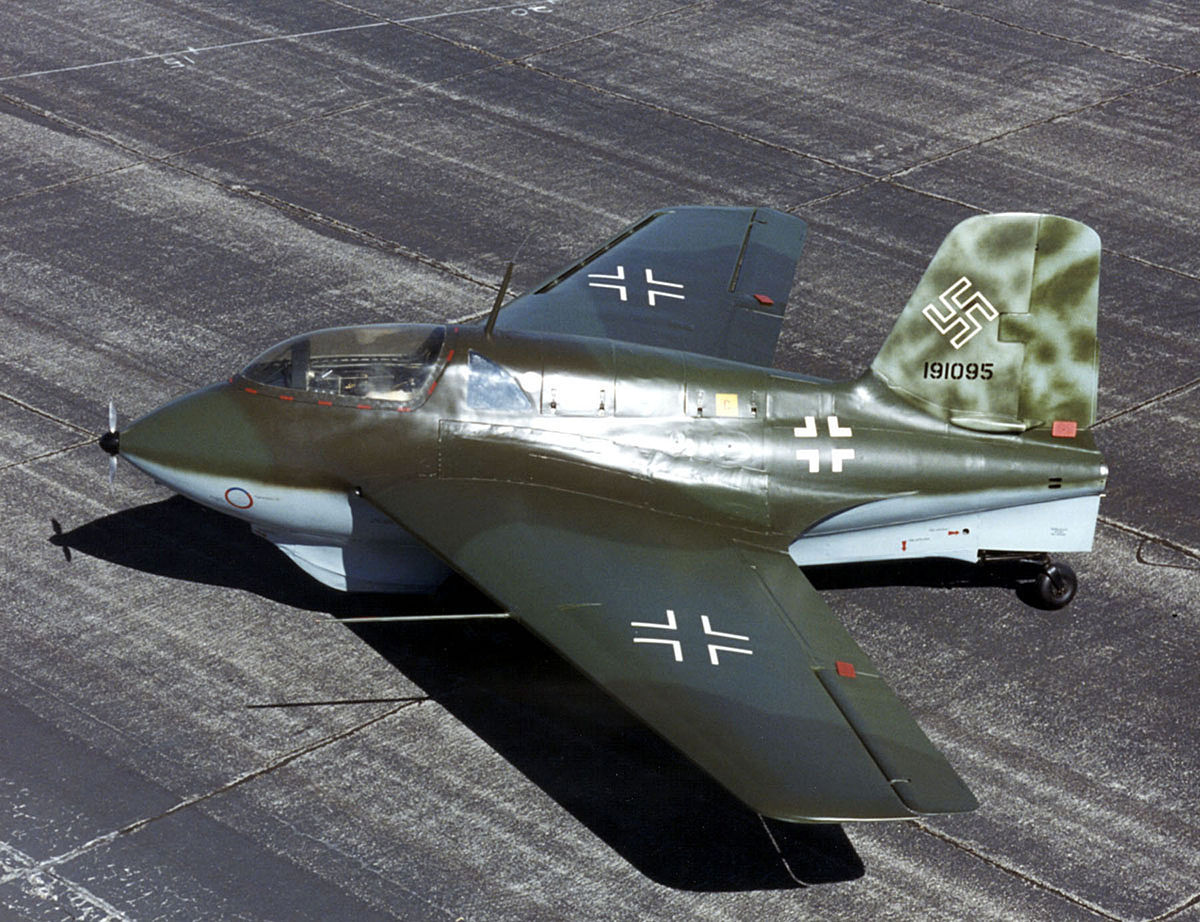 The German built the first rocket-powered interceptor.The Messerchmitt Me-163 Komet.