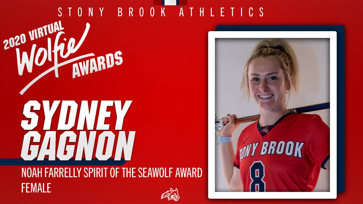 SBAthletics's tweet photo. Congratulations to @StonyBrookWLAX Sydney Gagnon, the 2020 Female Noah Farrelly Spirit of the Seawolf Award winner!
Head to SB Athletics Facebook to catch the remainder of the 2020 Virtual Wolfies! https://t.co/qK8WjqR3Hf https://t.co/WYlQhtD2mi