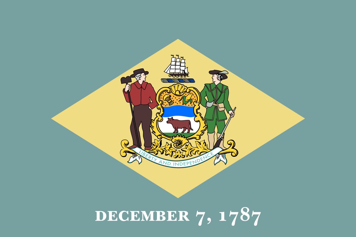 24. Delaware, a cute wholesome seal flag