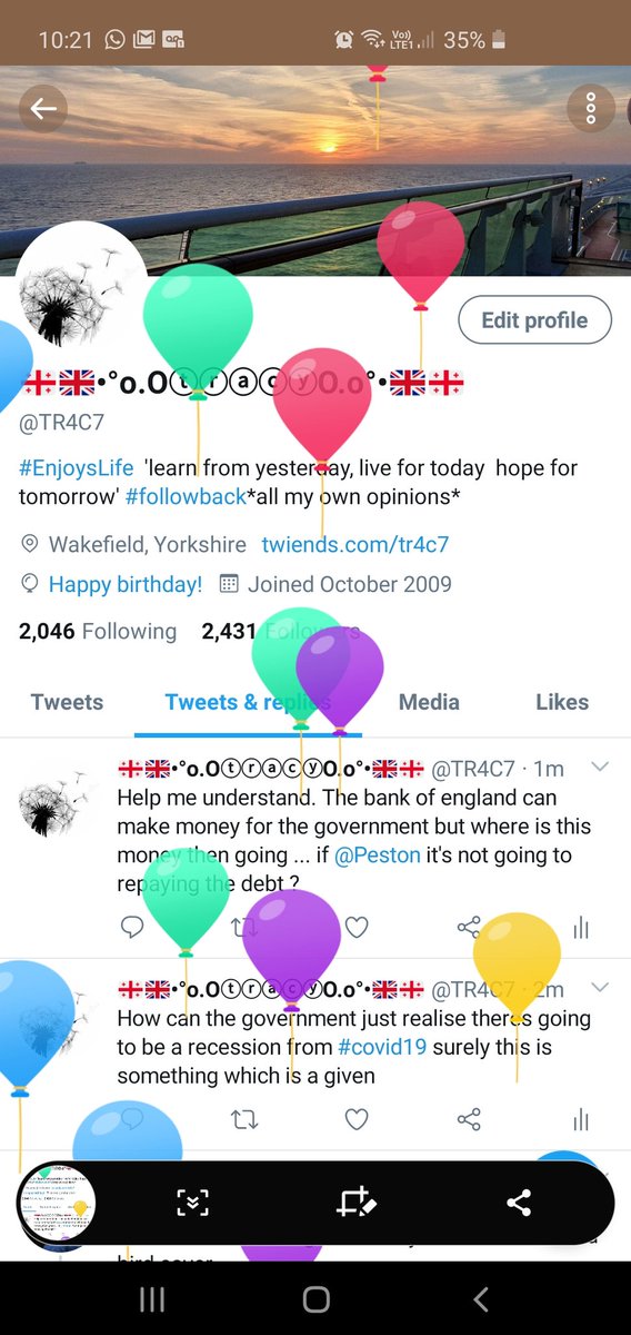 Birthday balloons for my #lockdownbirthday ❤