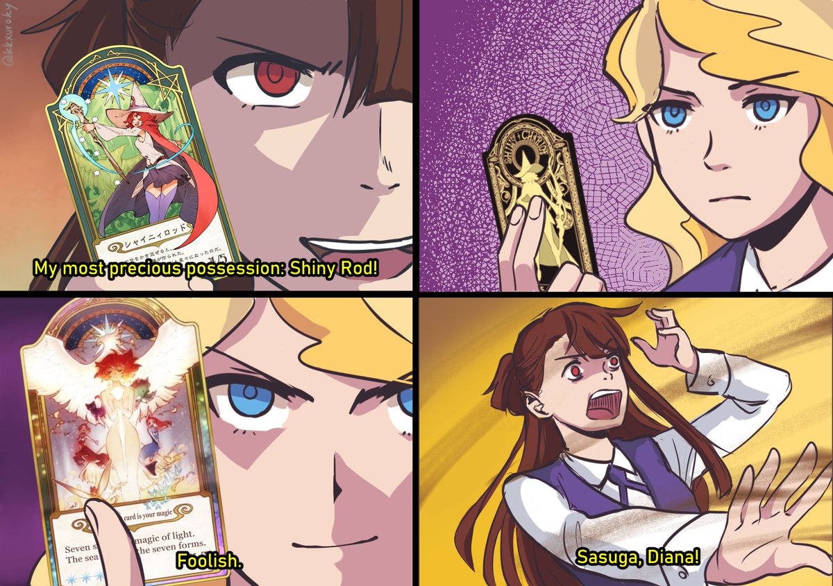 when your gf owns the last premium card to your tcg collection #littlewitchacademia 