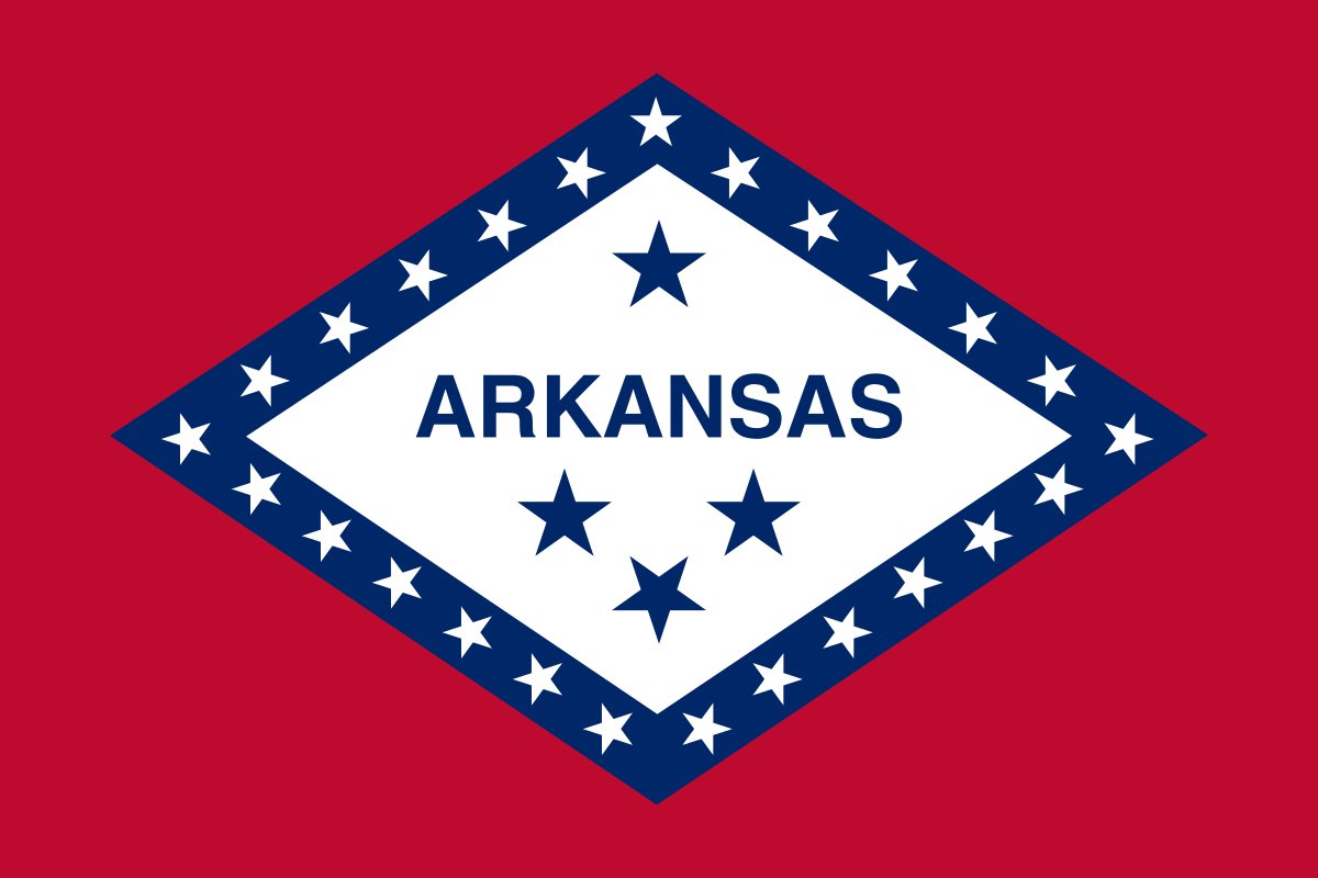 21. Arkansas, sure there’s text, but it’s centered and the focal point, so big ups compared to most of these text flags