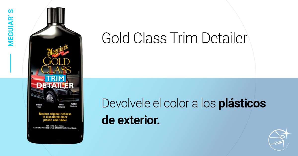 detailmania's tweet photo. Meguiar´s Gold Class Trim Detailer ➤ Reviví baguetas, paragolpes, molduras, espejos y cualquier otra superficie plástica que ya esté desgastada, descolorida y hasta manchada 💪 ➤ Compra online 🖥 https://t.co/uvu9dmwd26 con un 15% OFF 😮 y 6 cuotas sin interés con Amex 🔥 https://t.co/g0ToK8D0O0