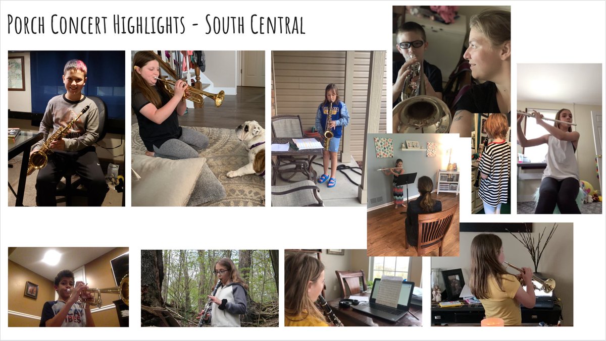 ShowalterMusic's tweet photo. In recognition of Mother’s Day last week, @Wylandville
and @so_central_elem band students joined musicians from across our region in sharing musical gifts with special loved ones. Here’s a recap of our #porchconcert performances! #musicformom https://t.co/PB6RF4DupW