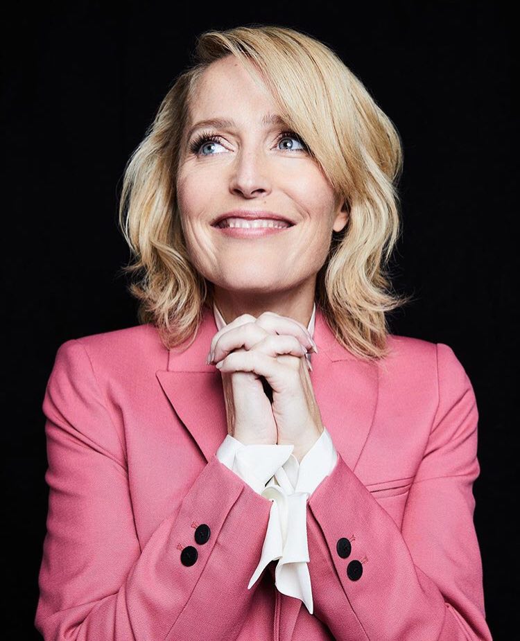 gillian anderson as a butterfly, a thread