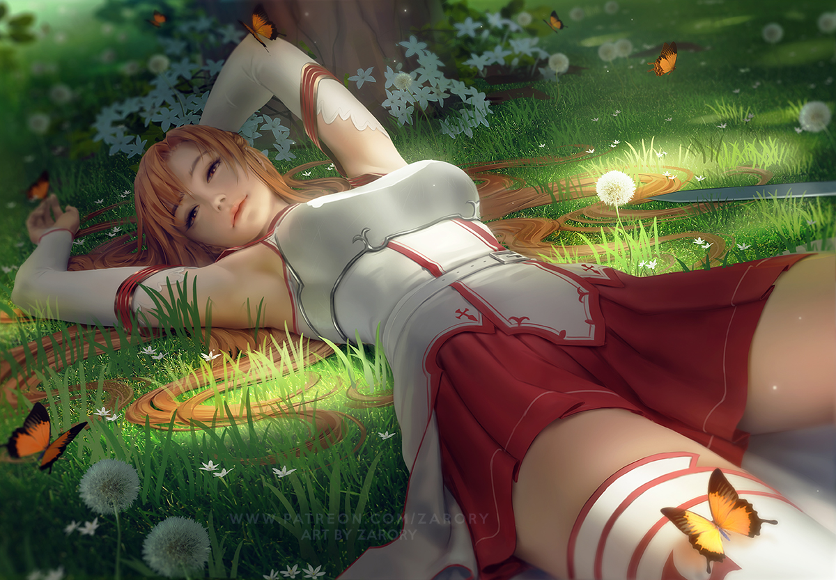 Zarory_ch's tweet photo. #Asuna from #SwordArtOnline ❤️ I liked the idea of painting her in a more calm setting. Added some butterflies, because why not? 🦋 Hope you like it!
PSD, NSFW, HD jpg, steps, etc available>https://t.co/a5RvYHnQDe https://t.co/t8cWHniUJo
