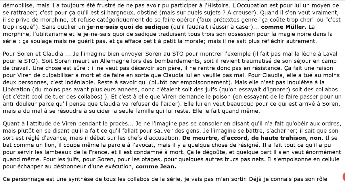 Je relis mes notes sur un AU Occupation sur Le Prince Dragon... et je m'aperçois que j'ai fait de Viren une synthèse de presque tous les collabos de Un Village Français.