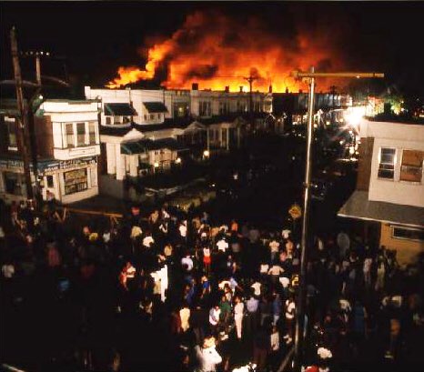 laineyyyy__'s tweet photo. 35 years ago today Philadelphia Police dropped a bomb on West Philadelphia.  

It is known as the MOVE Bombing. https://t.co/wpisnTEC9V