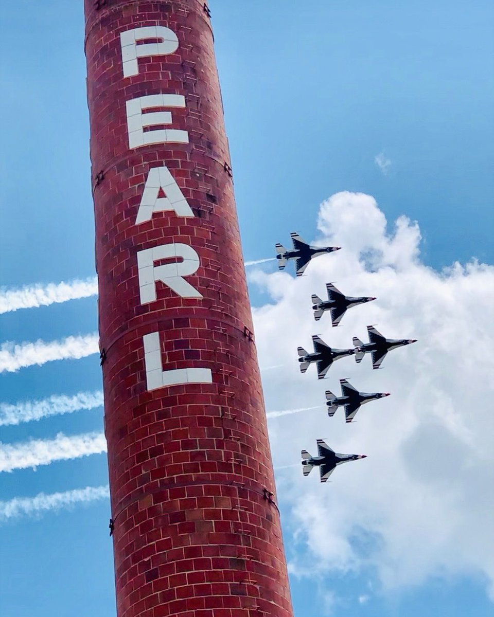 The U.S. Air Force’s Thunderbirds flew by Pearl's smokestack today. Did you see the flyover honoring front line workers in San Antonio?