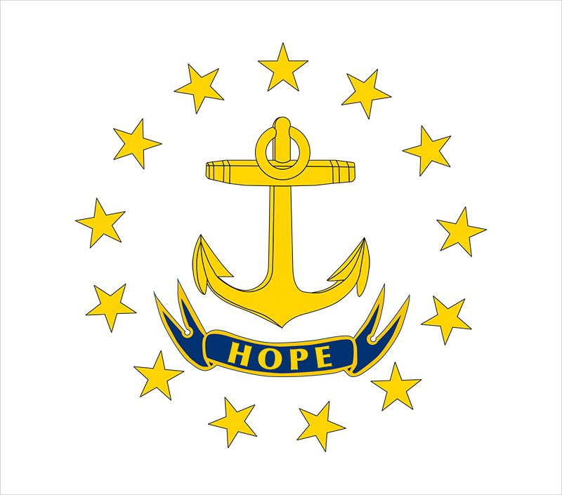 11. Rhode Island’s flag has a powerful energy