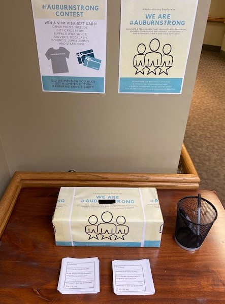 Auburn_Homes's tweet photo. Today, we started our #AuburnStrong employee recognition contest.The criteria to be nominated is to be an amazing team member. Great way for our employees to lift each other up through praise and acknowledgement!
#seniorliving #seniorcaring #nursinghomes #assistedliving #nurse https://t.co/BPXOi2nsZo