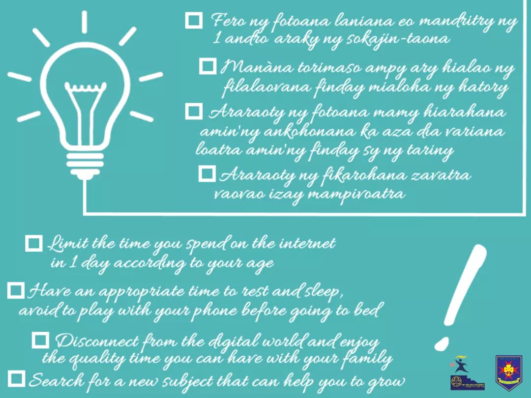 YessMpanazava's tweet photo. ๐ญ๐ญ LOOK OUT FOR WHAT YOU CAN DO when you stay at home
๐ต๏ธโโ๏ธ Know some habits that you should have when you use internet below ๐ .
SET GOALS WHEN YOU USE THE INTERNET, DON'T JUST USE IT TO SPEND YOUR TIME.
#YessMpanazava
#YessAlumnae
#SurfSmart
@YessMovement @wagggsworld https://t.co/VuTGkwJu8f