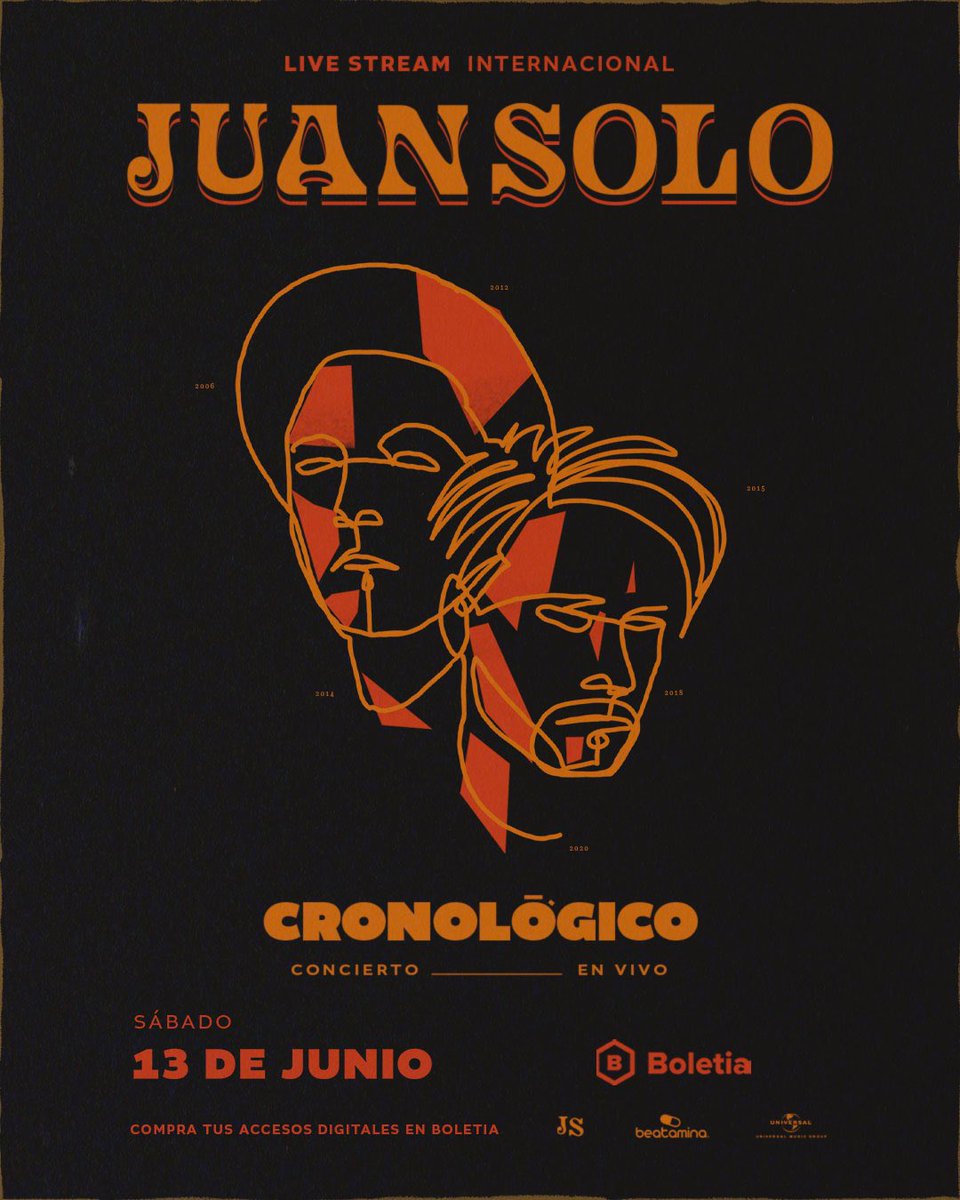soyjuansolo's tweet photo. ¡HABEMUS CONCIERTO! Se llama CRONOLÓGICO y pienso gozar como si fuera mi primer Auditorio Nacional. Para todo el mundo (literal)... 13/JUN/20 🧡🚀✌🏼

https://t.co/LMYC0QSdKd https://t.co/1hLwrhmI1s