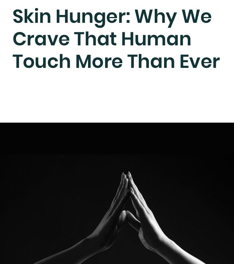 AcademyDating's tweet photo. New blog post: Skin hunger: Why we crave that human touch more than ever https://t.co/q1FH0VvodN 
#happilyeverafter #happiness #happinessblog #addictions #mindfulness #skinhunger https://t.co/29nLUnyJY1