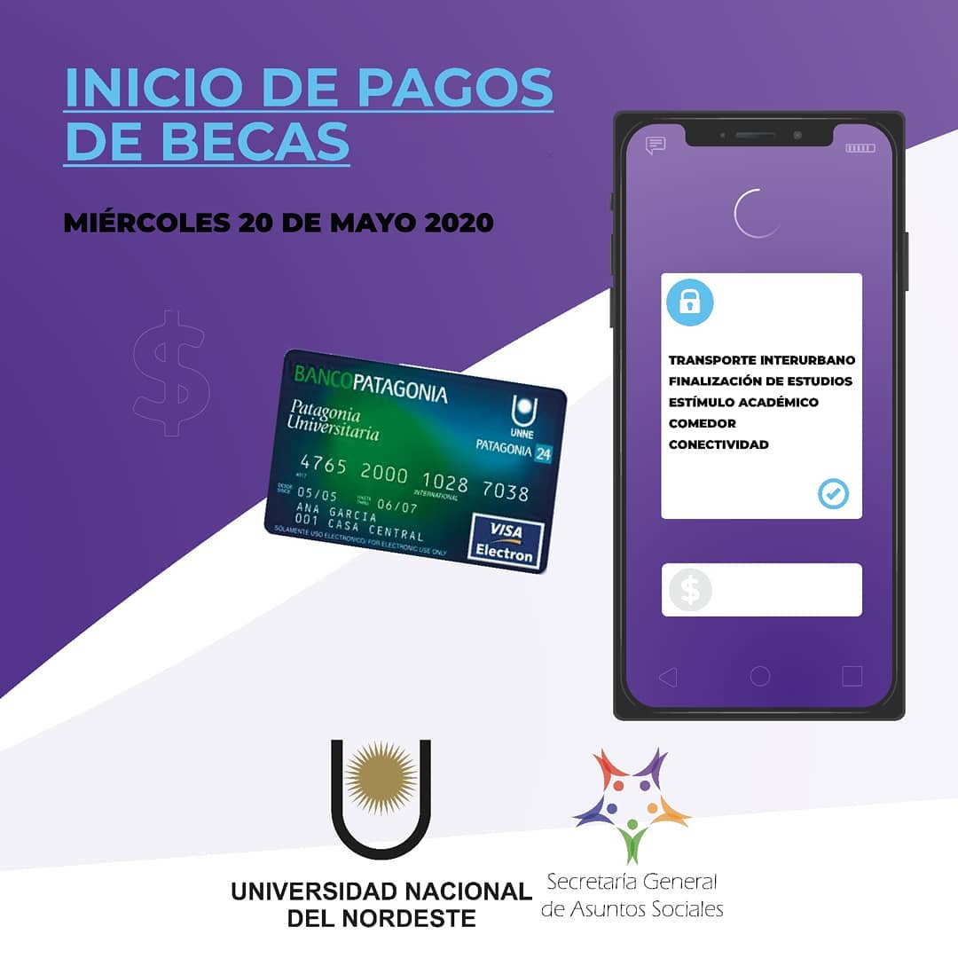📣🗣ATENCIÓN- INFORMACIÓN SOBRE PAGO DE BECAS-
📌 20 DE MAYO ⬇️
La Secretaría General de Asuntos Sociales informa que los pagos correspondientes a la 1er cuota del “Programa Central de Becas” de este ciclo lectivo, serán abonadas el día miércoles 20 de Mayo.