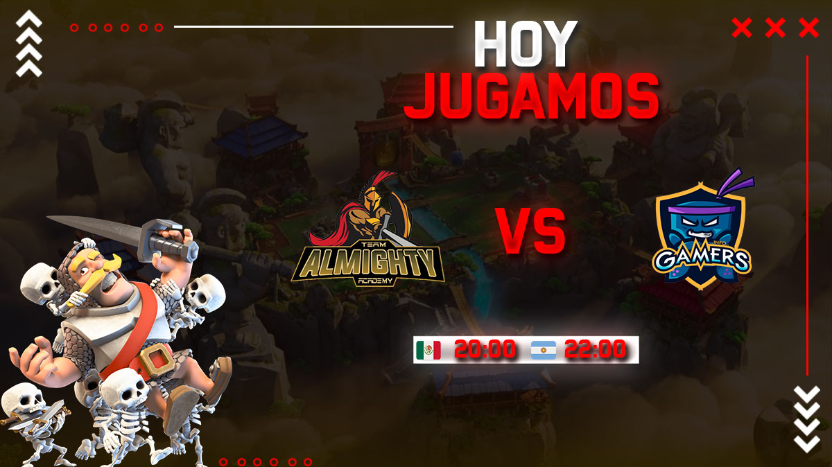 #CR | #MatchDay

Hoy hacemos nuestro debut en el competitivo con este gran partido, esperamos sacar la victoria e iniciar con el pie derecho. ✨

🆚 | <a href="/InfoGamersEcu/">Info Gamers</a>

⏰ | 20:00 🇲🇽

🏆 | #Eternals_Cup

#AlwaysAlmighty 🔱