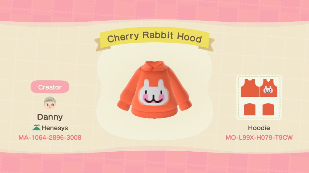 0xMaple's tweet image. I designed two of my favorite Maplestory hoodies in #AnimalCrossing 🥰🍄 All About Black &amp;amp; Cherry Rabbit Hood 🌸🐇
#ACNH #どうぶつの森 #ACDesign