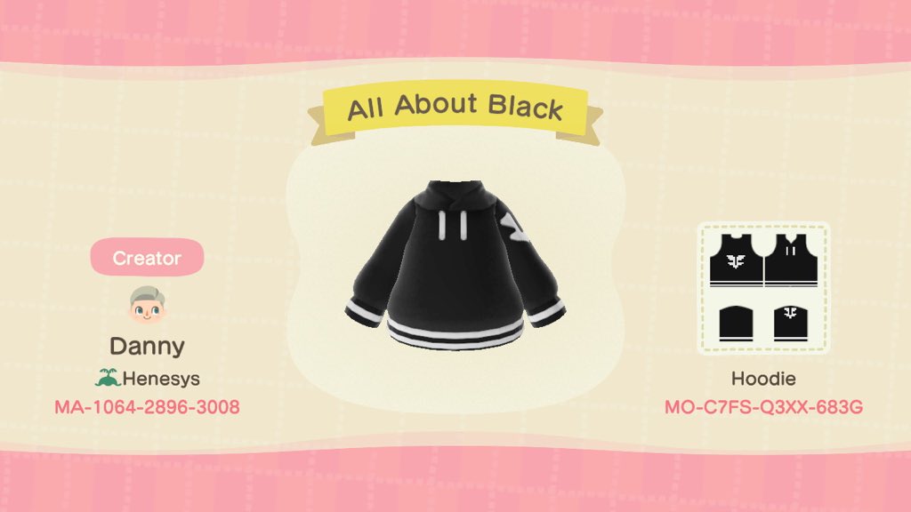 0xMaple's tweet image. I designed two of my favorite Maplestory hoodies in #AnimalCrossing 🥰🍄 All About Black &amp;amp; Cherry Rabbit Hood 🌸🐇
#ACNH #どうぶつの森 #ACDesign