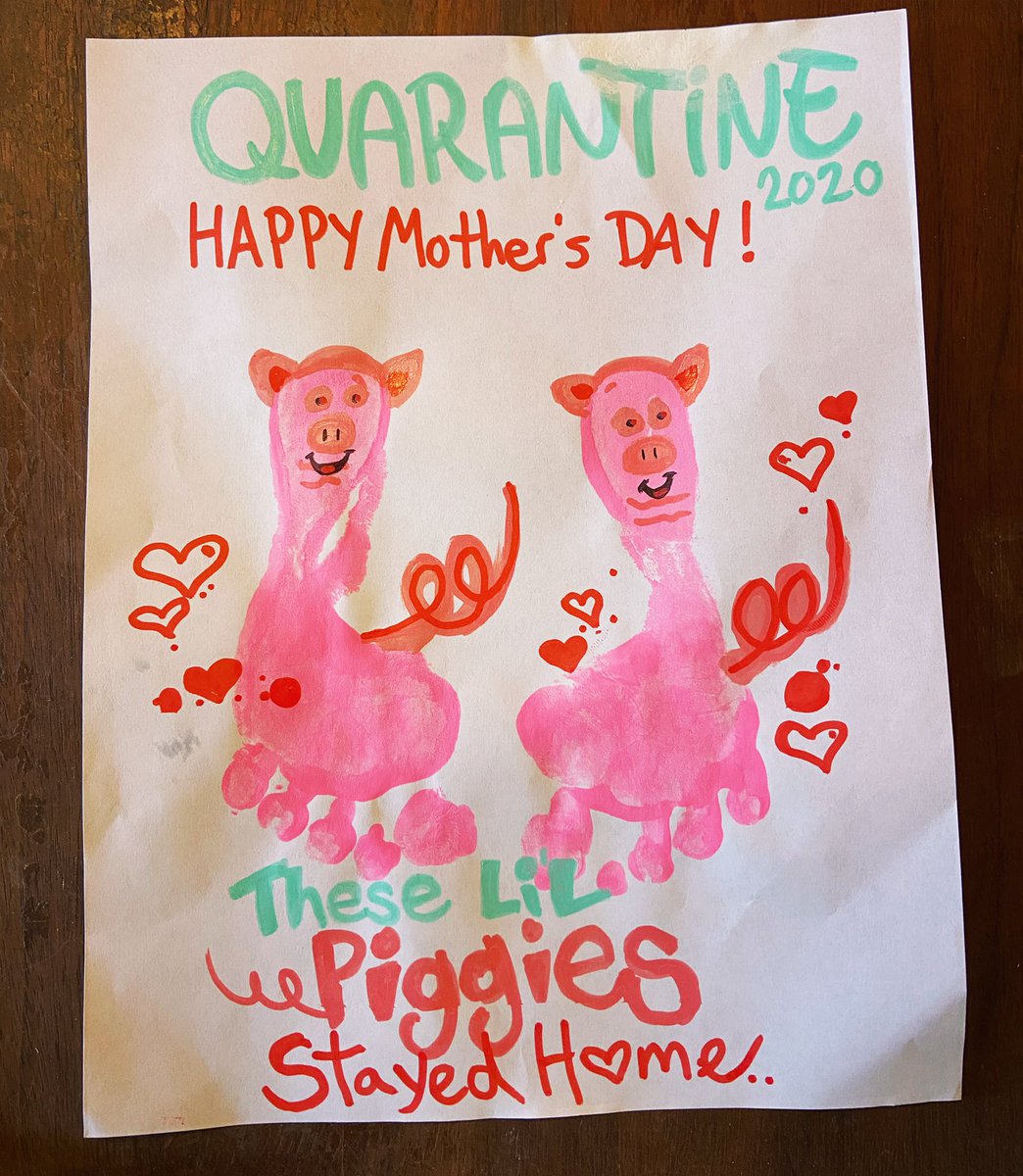 DanielleAlicea1's tweet photo. When my husband decides to get crafty in planning a Mother’s Day gift with my little boy. He is the artistic one in the family. 💕🐷
#QuarantineLife 
#boymom 
#MothersDay https://t.co/S1718M83Pe
