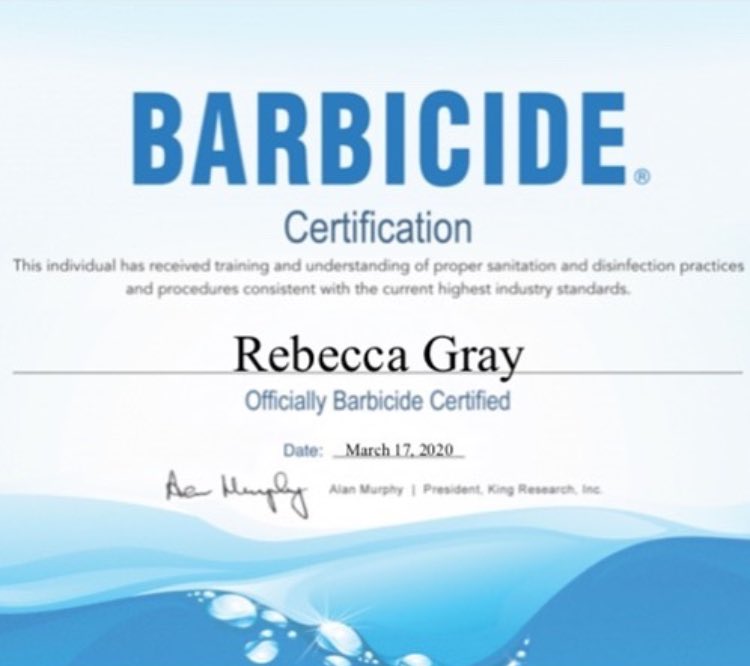 RebeccaDAquila's tweet photo. Although I’m confident in my cleaning, disinfection, and sanitation protocols I’m using this opportunity to refresh my knowledge. Your health and mine is of the utmost importance and I am grateful to be in a profession that highlights that. I’m wishing you all well!!✨ https://t.co/CouQnaIKM3
