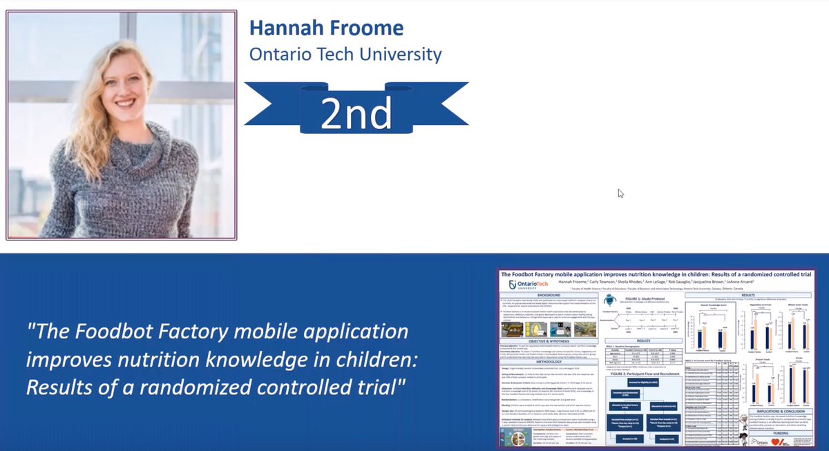 FroomeHannah's tweet photo. So happy to have won 2nd place at the Canadian Nutrition Society poster competition. Take a look at the @CNS_SCN Virtual poster expo for all the amazing research projects! https://t.co/FZTnFJSB96