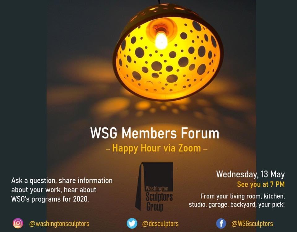 dcsculptors's tweet photo. Join us in 40 mins! Ask a question, share information about your work, hear about WSG’s programs for 2020. Registration Required:
https://t.co/orWbFkP6n5
@washingtonsculptors #washingtonsculptors #dcsculptors #dmvartists #dcartists #sculptors #wsgartists #virtualhappyhour https://t.co/ZkERQjyqLd