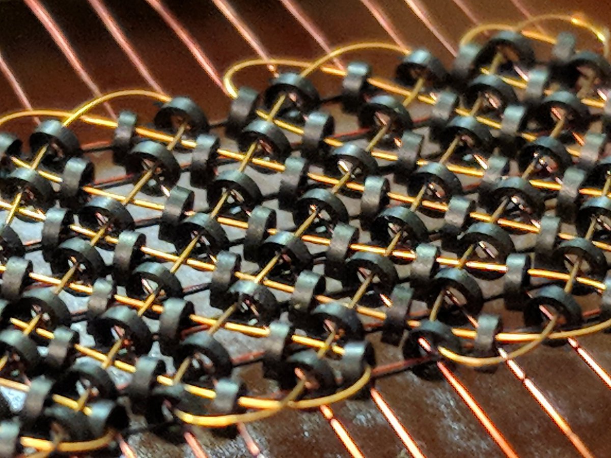 if that's starting to sound familiar, that's because it's very similar to core memory, even down to the ferrite toroids!