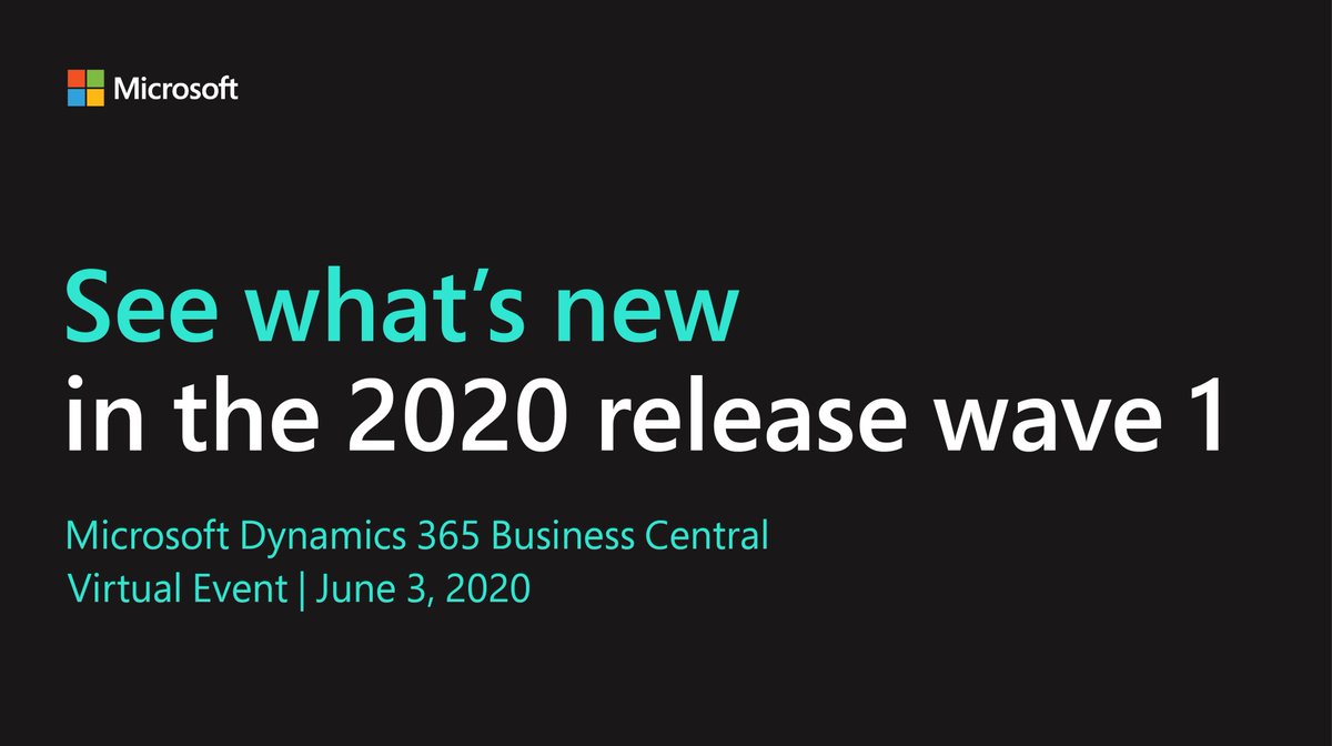 MSDYN365BC's tweet photo. Be the first to see what’s new in Microsoft Dynamics 365 Business Central—and what it means for you as a partner—at the #MSDyn365BCVirtualEvent #MSDyn365BC on June 3. https://t.co/3tmKDqYXV5