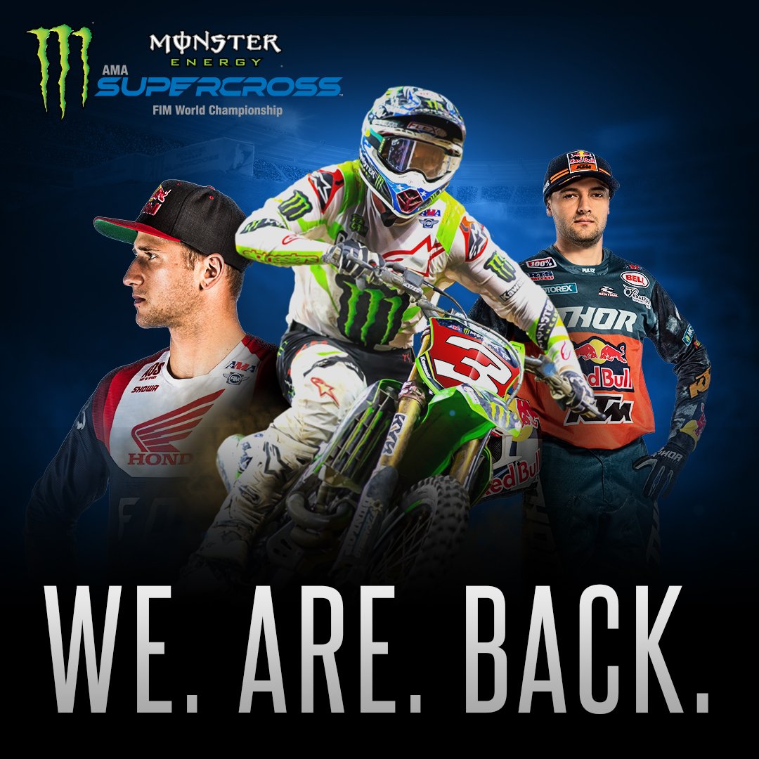 SupercrossLIVE's tweet photo. Official announcement coming tomorrow. #SupercrossLIVE #SXisBack https://t.co/2WdpXOXAIP