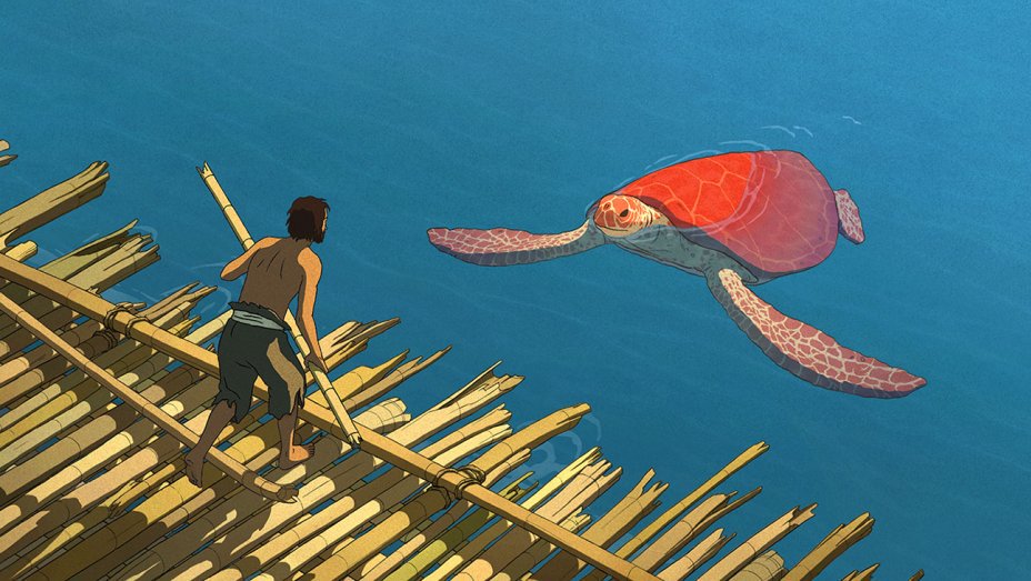 the red turtle, michaël dudok de wit, 2016a man is shipwrecked on a deserted island and encounters a red turtle, which happens to be much more than this, and changes his life completely. a very contemplative movie with incredible animation and music