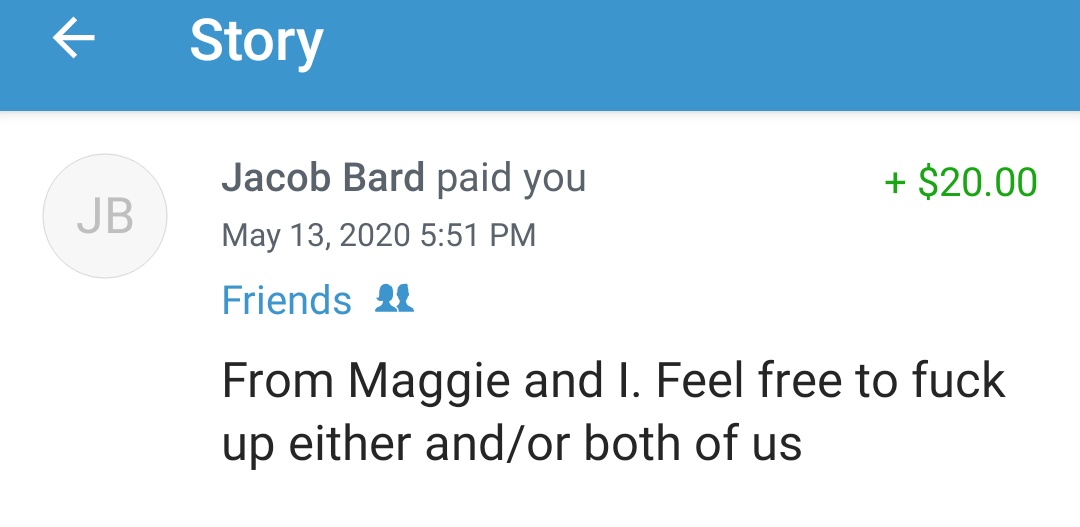 Listen here you fucking jerkoff, you're one of the kindest and most patient people I've ever had the fortune of meeting. Maggie is a pure fucking angel and I would die for them you sacks of crap