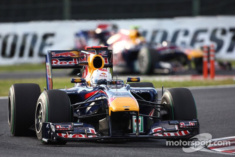 2010 Japanese Grand PrixRed Bull RB653 laps, 307.573 kmPole position: Sebastian VettelSebastian Vettel continued his love affair with the Suzuka circuit with an emphatic win from pole position by a second as he took to the checquered flag.