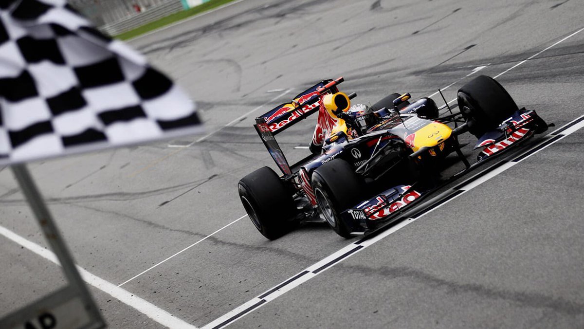 2011 Malaysian Grand PrixRed Bull RB756 laps, 310.408 kmPole position: Sebastian VettelAnother dominant display by Vettel as it was the second straight victory for the reigning Formula One world champion after just claiming the season-opener.