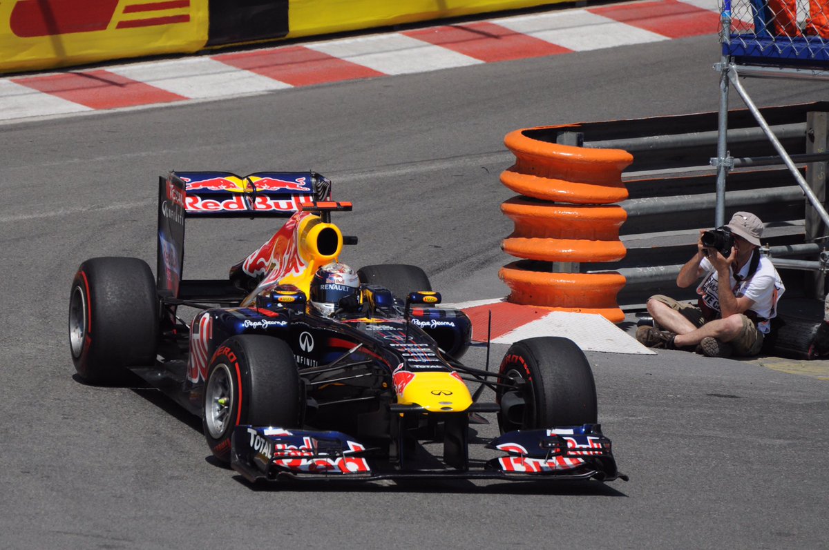 2011 Monaco Grand PrixRed Bull RB778 laps, 260.52 kmPole position: Sebastian VettelWith the safety car twice deployed and the race red-flagged after 71 of the 78 laps due to a pile-up at the Swimming Pool complex, Vettel held on to victory from the re-start.